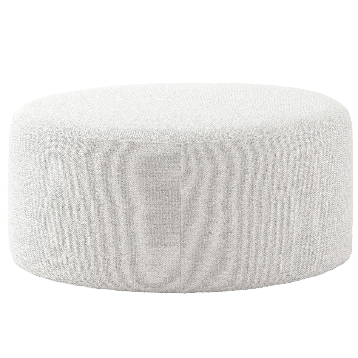 Keiichi Round Footstool in Off-White, view 4