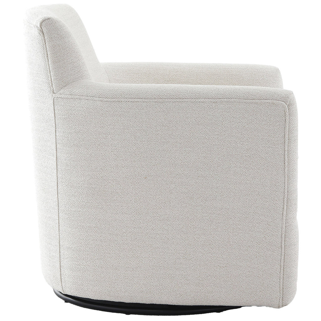 Keiichi Paxford Swivel Chair in Off-White, view 17