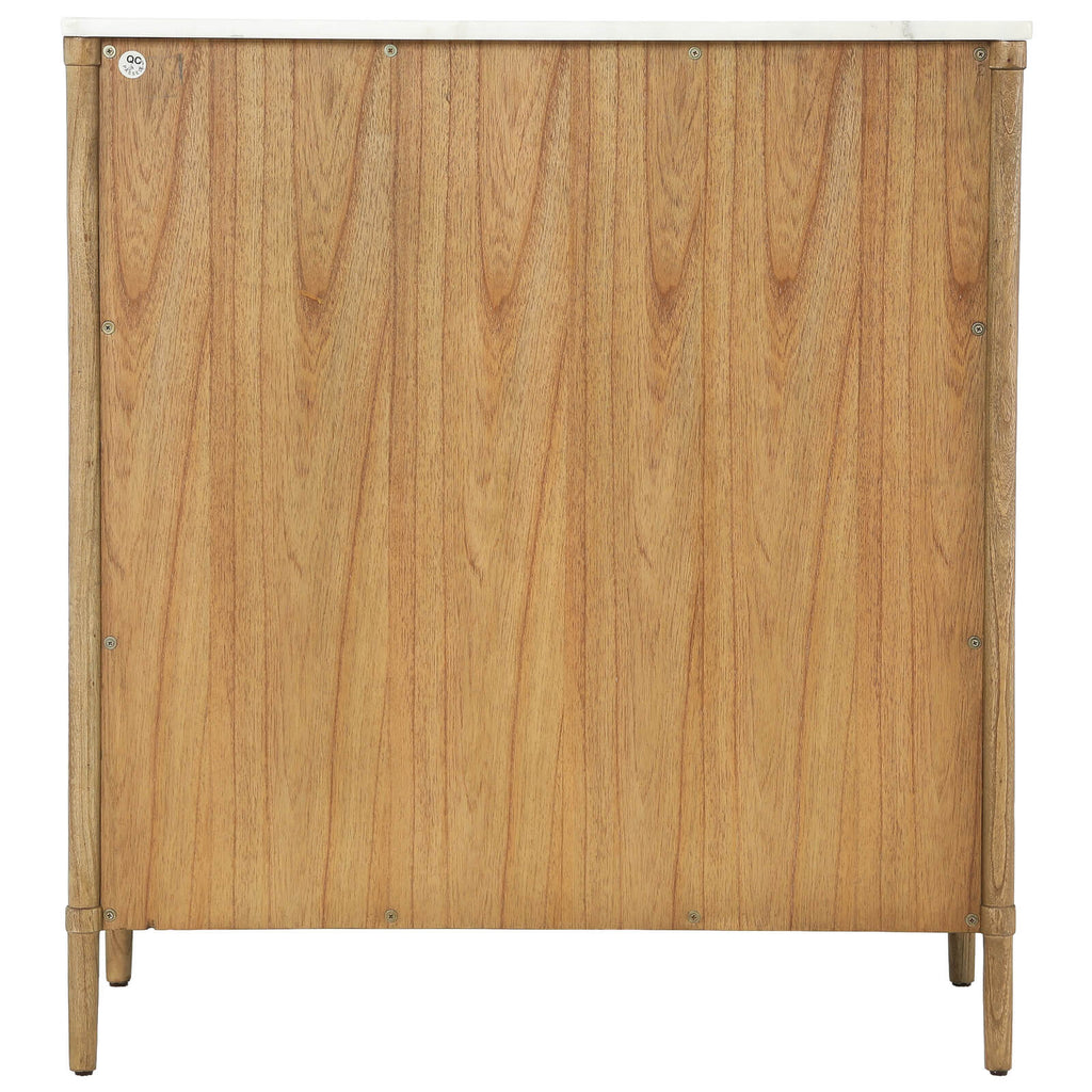 Keiichi Highgrove 5 Drawer Chest of Drawers with Marble Top, view 6