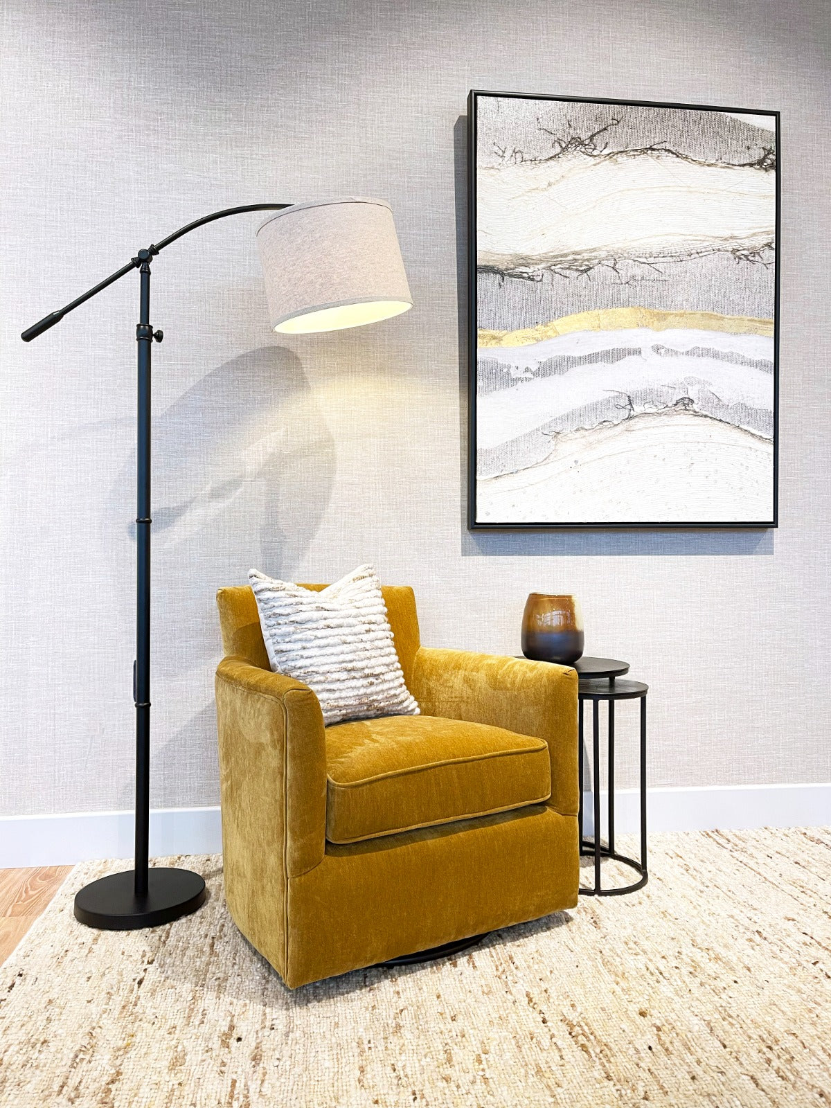 Keiichi Paxford Swivel Chair in Sienna, view 9