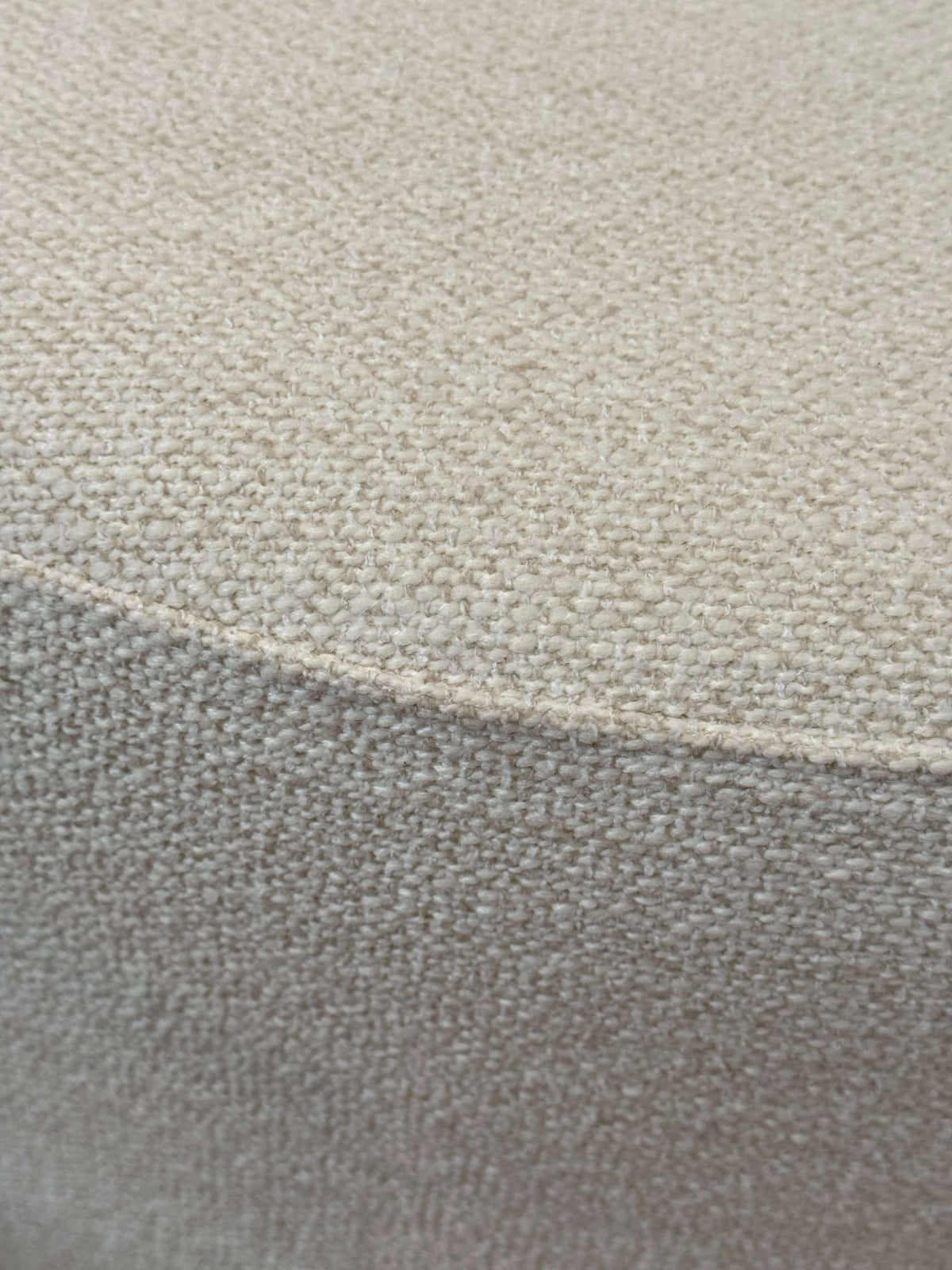 Keiichi Round Footstool in Off-White, view 3