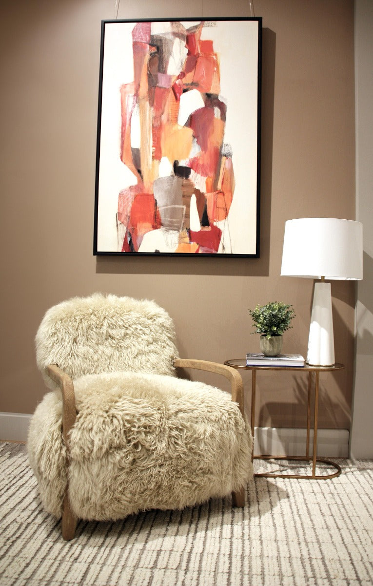 Keiichi Baaarb Real Sheepskin Accent Chair, view 2