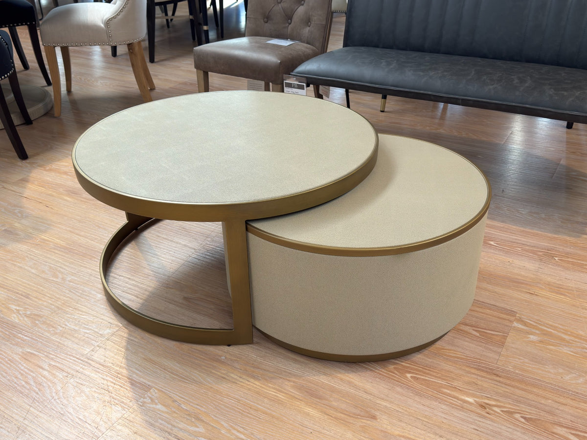 Keiichi Outlet Hazlemere Shagreen Nesting Coffee Table Set, view 2