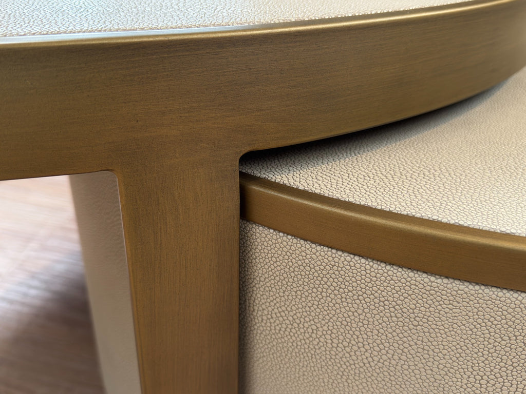 Keiichi Outlet Hazlemere Shagreen Nesting Coffee Table Set, view 5