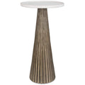 Keiichi Juniper Fluted Marble Top Side Table