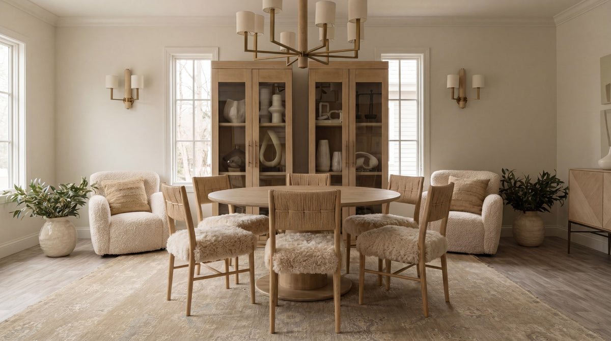 Keiichi Bourton Dining Chair in Faux Mongolian Fur, view 2