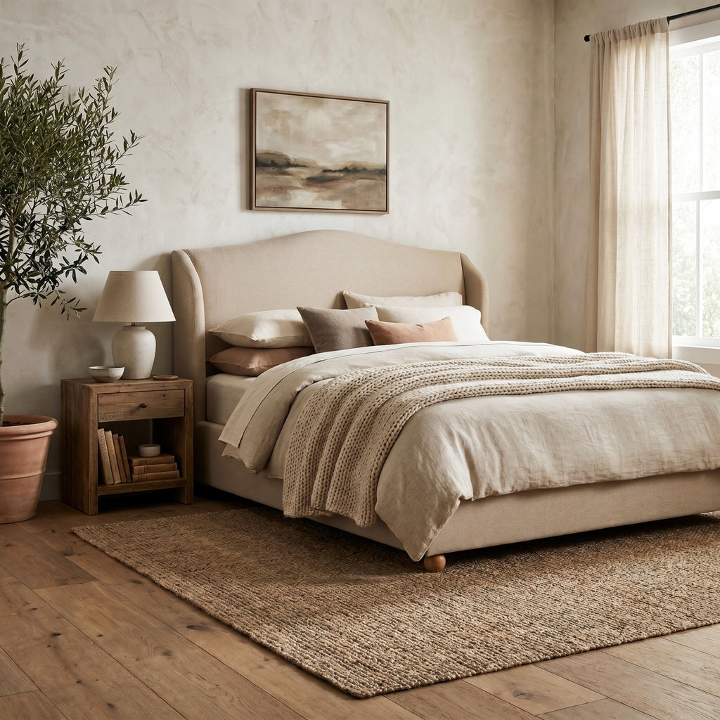 Keiichi Wilmcote Winged Upholstered Bed, view 2