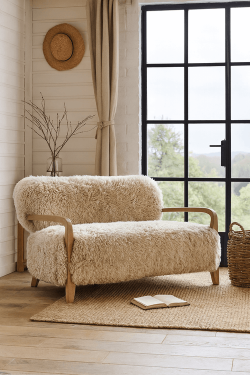 Keiichi Baaarb Real Sheepskin Sofa, view 2