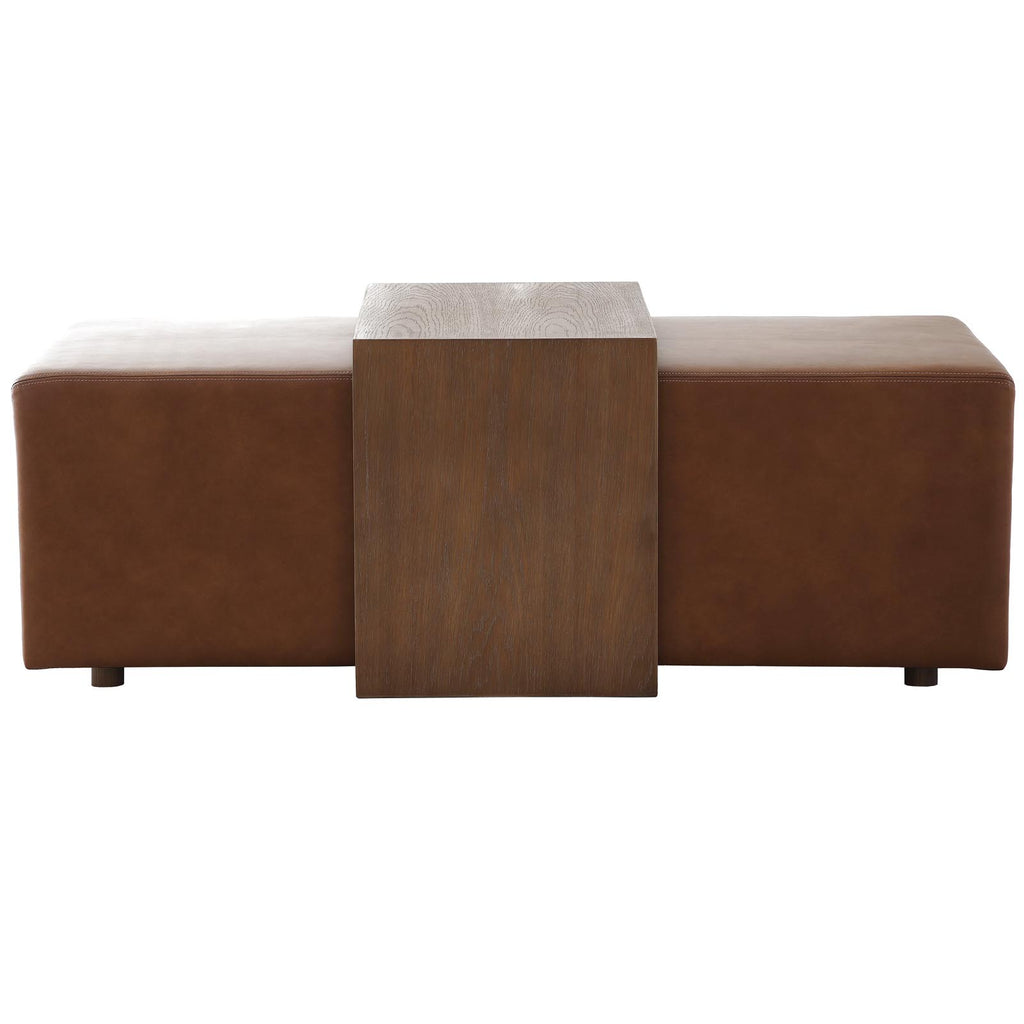 Keiichi Campden Ottoman in Leather