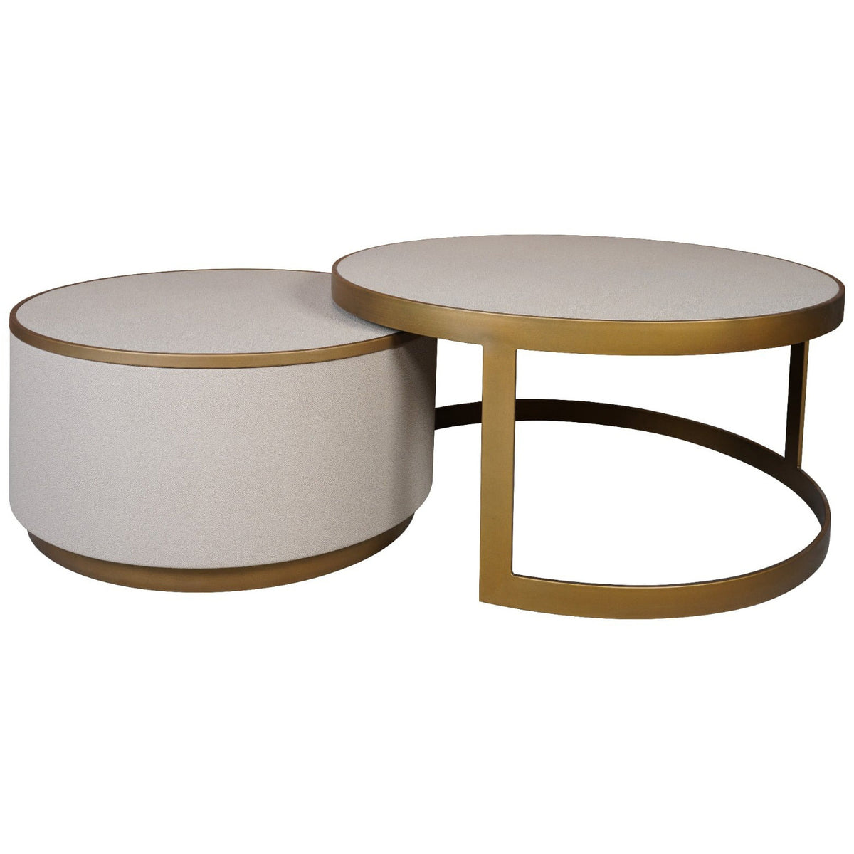 Keiichi Hazlemere Shagreen Nesting Coffee Table Set