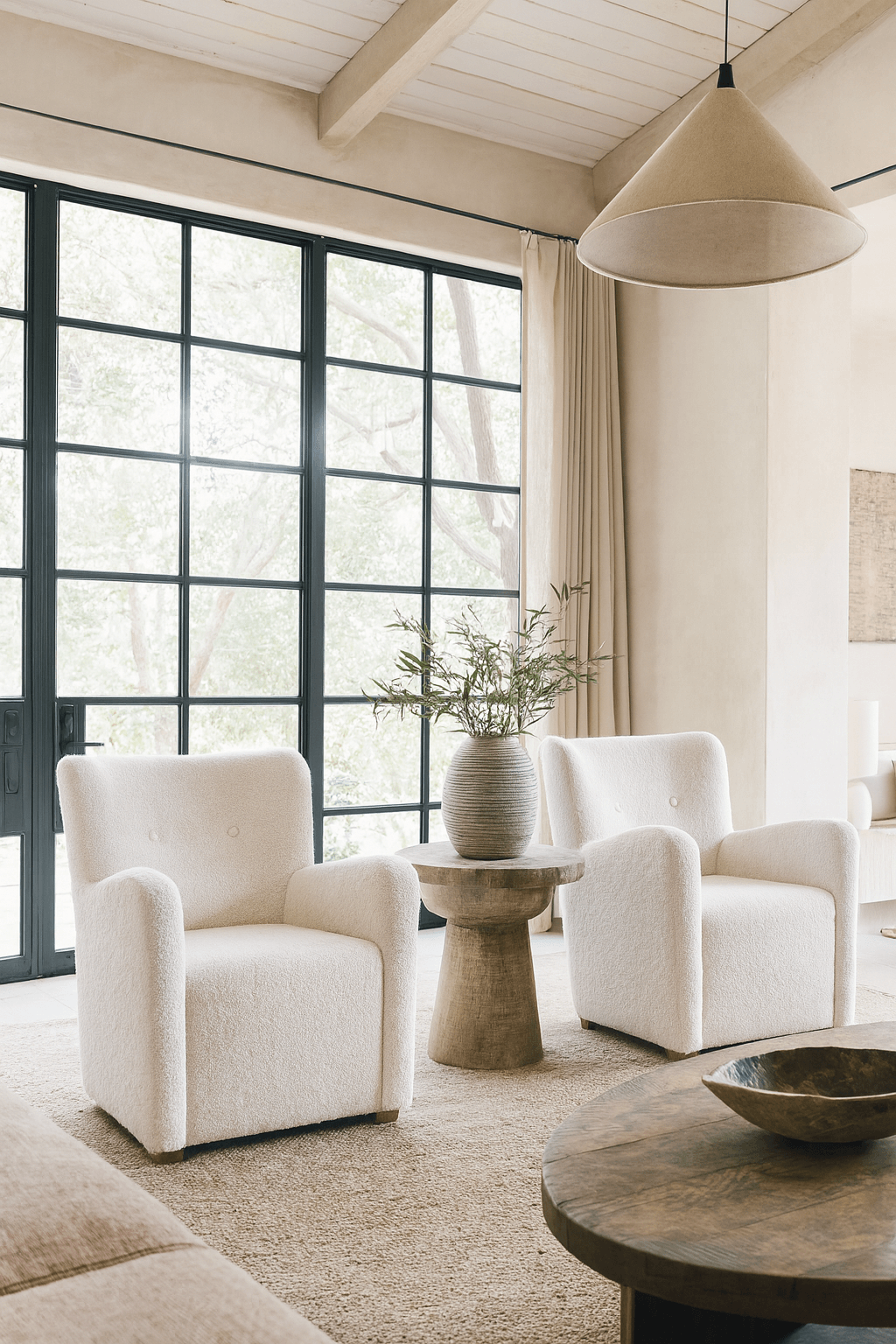 Keiichi Hidcote Accent Chair in Faux Wool, view 8