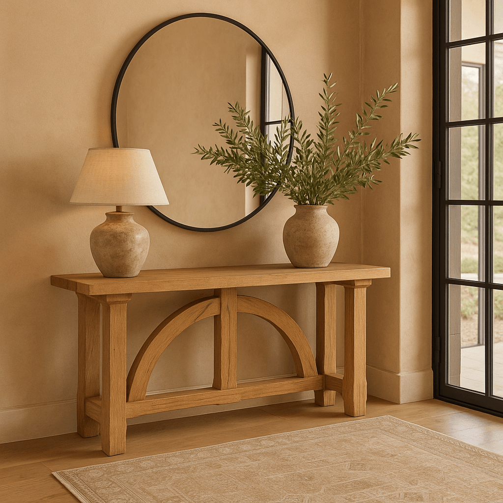 Keiichi Ironbridge Solid Oak Console Table, view 2