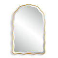 Keiichi Irregular Arched Mirror in Gold Leaf