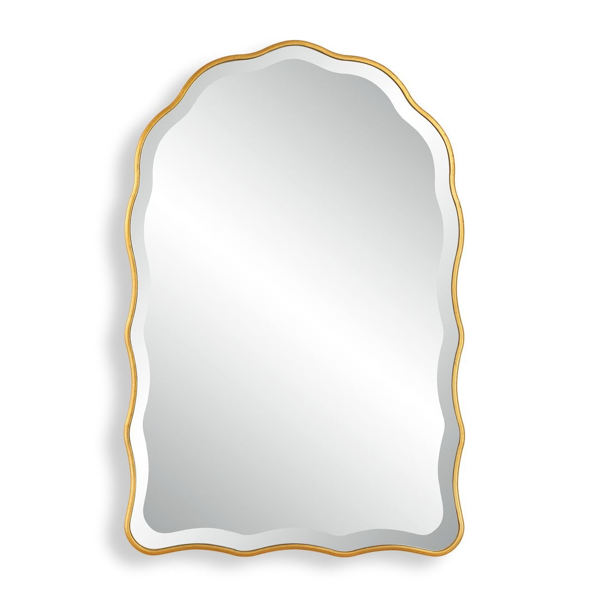 Keiichi Irregular Arched Mirror in Gold Leaf