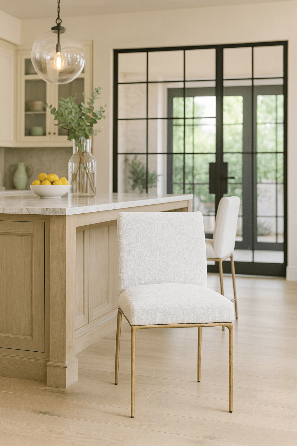 Keiichi Sloane Dining Chair in Aged Brass, view 2