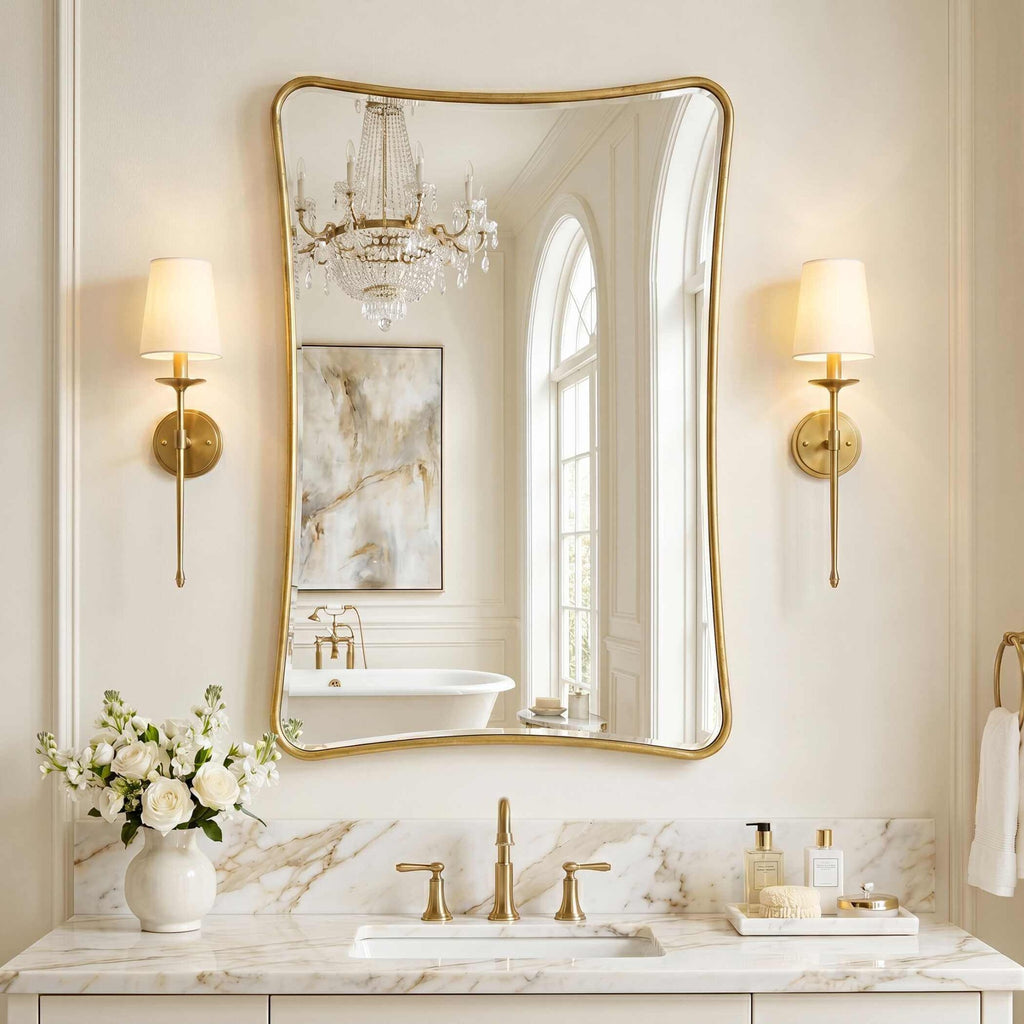Keiichi Marianne Mirror in Gold Leaf, view 2