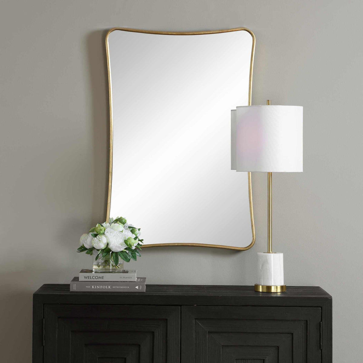 Keiichi Marianne Mirror in Gold Leaf, view 5