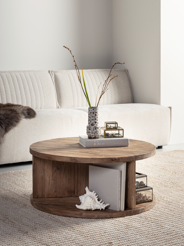 MUST Living Coffee table Rush round in a room setting