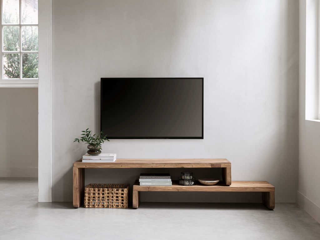MUST Living TV stand Motus extendable in a room setting