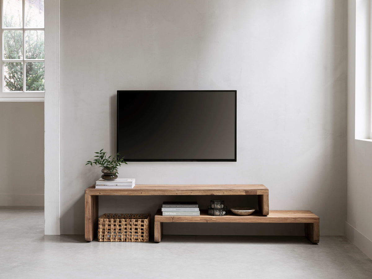 MUST Living TV stand Motus extendable in a room setting