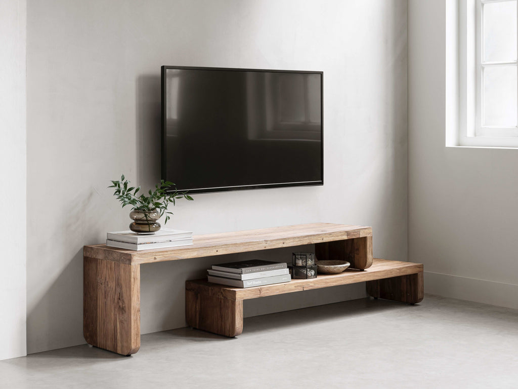 MUST Living TV stand Motus extendable in a room setting