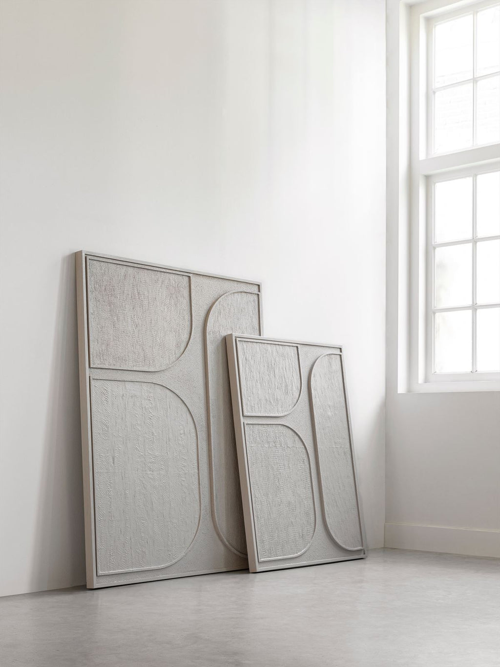 MUST Living Wall Panel Lorcan Cream large in a room setting