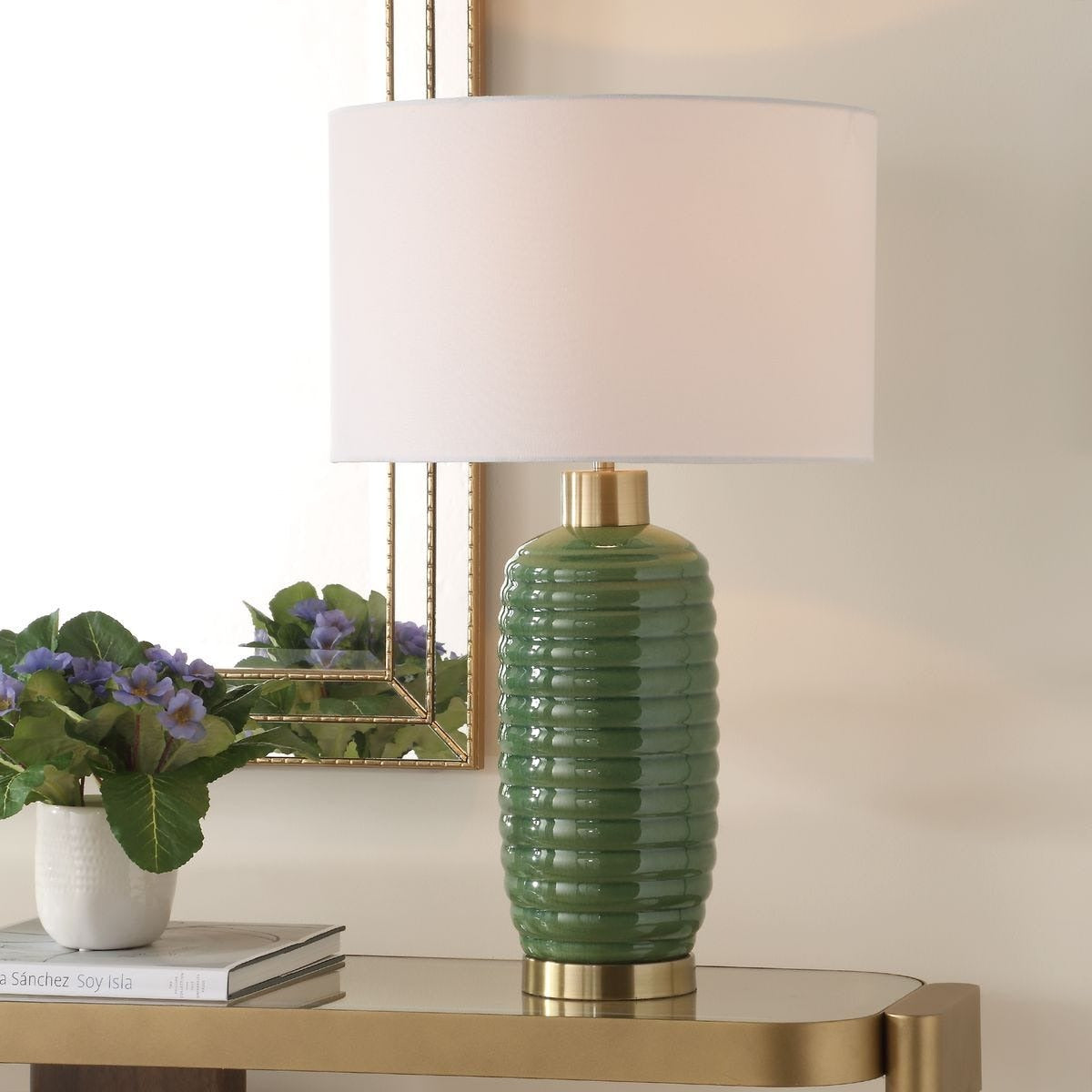 Keiichi Oakley Table Lamp in Green, view 2