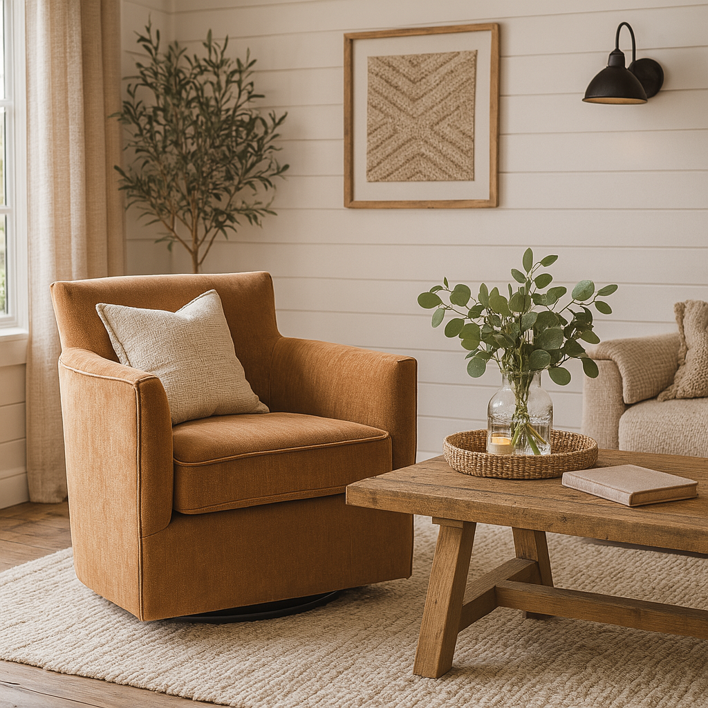 Keiichi Paxford Swivel Chair in Sienna, view 8