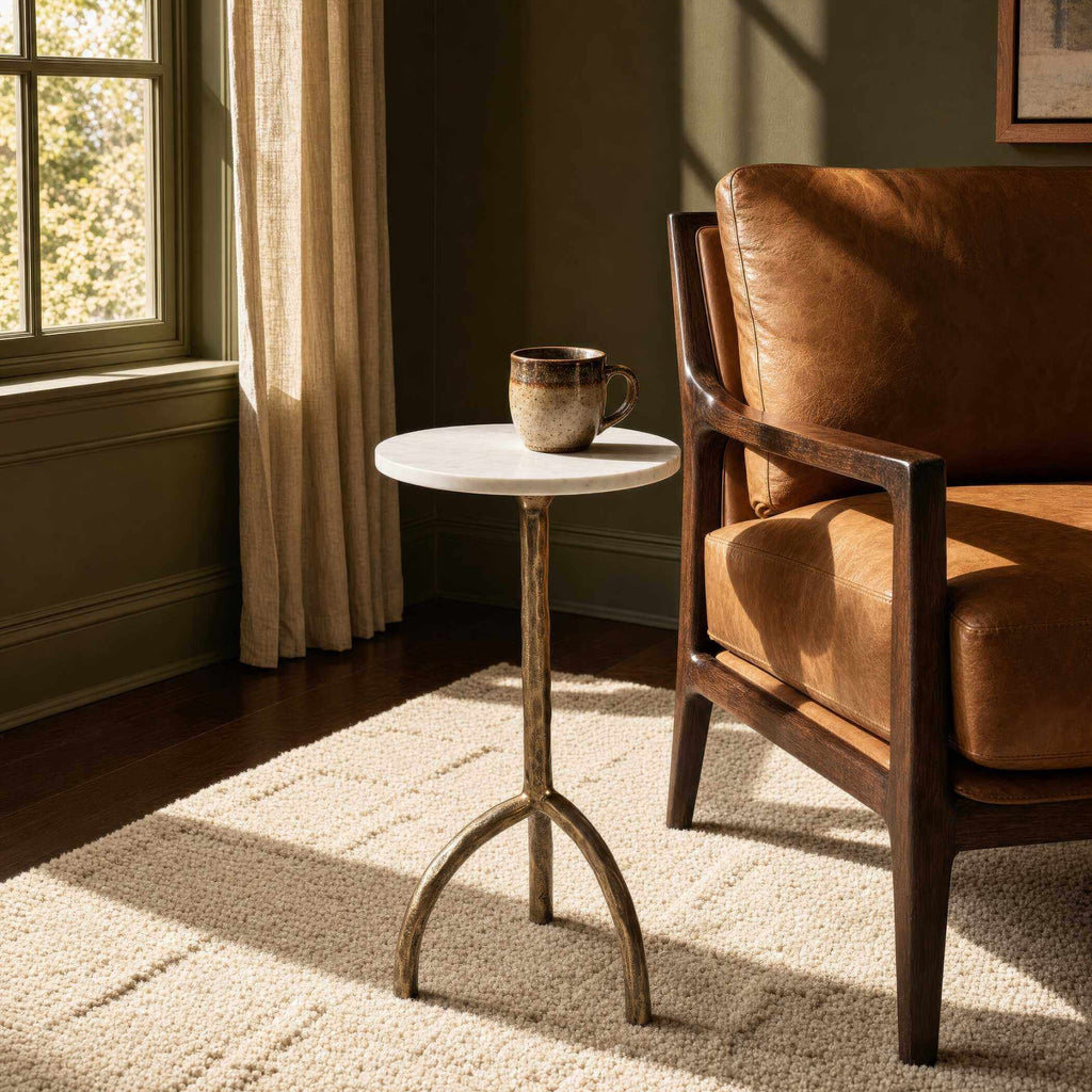 Keiichi Pietra Marble Top Drinks Table, view 2