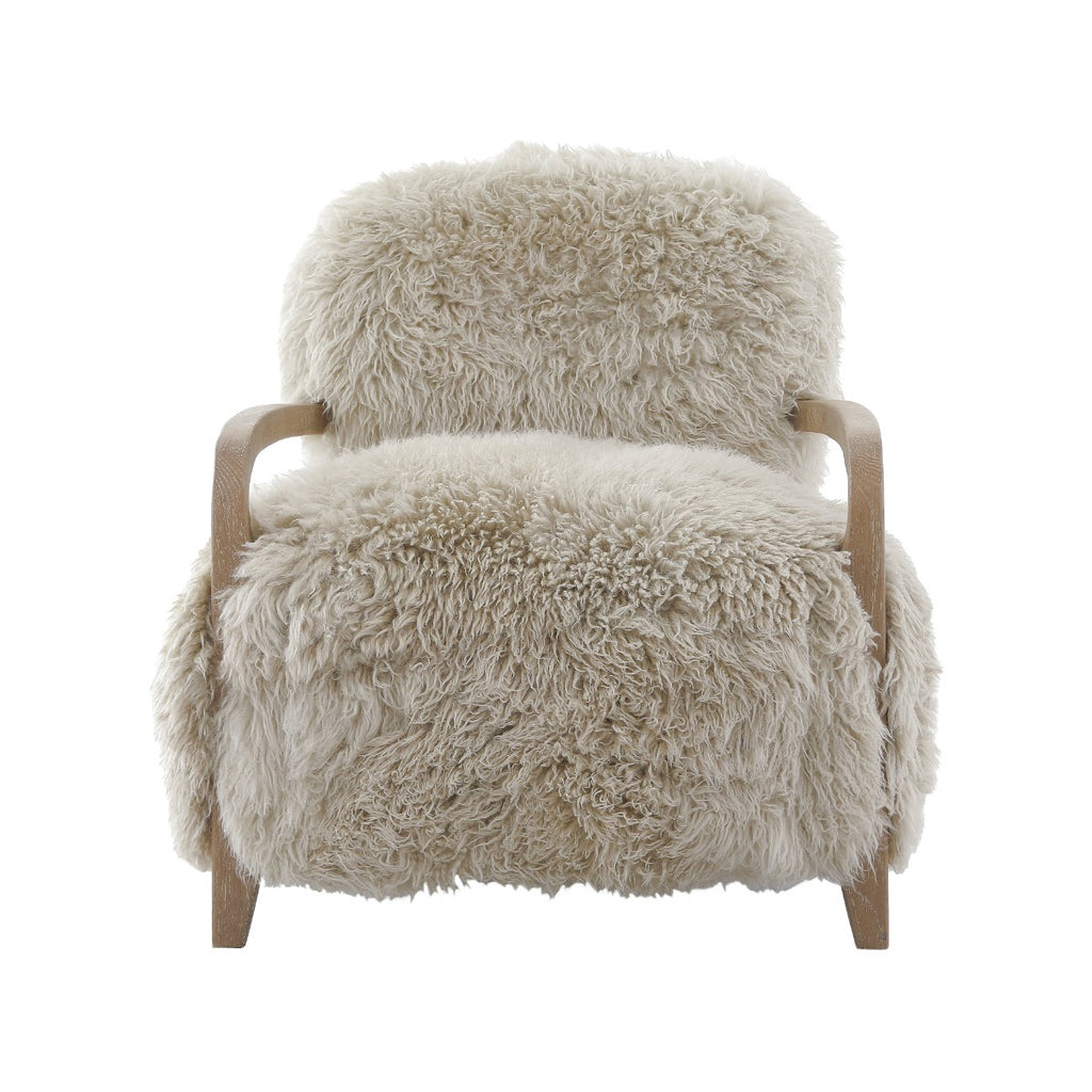 Keiichi Baaarb Real Sheepskin Accent Chair, view 3