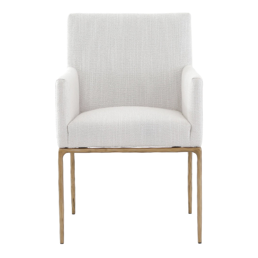 Keiichi Sloane Dining Arm Chair in Aged Brass, view 3