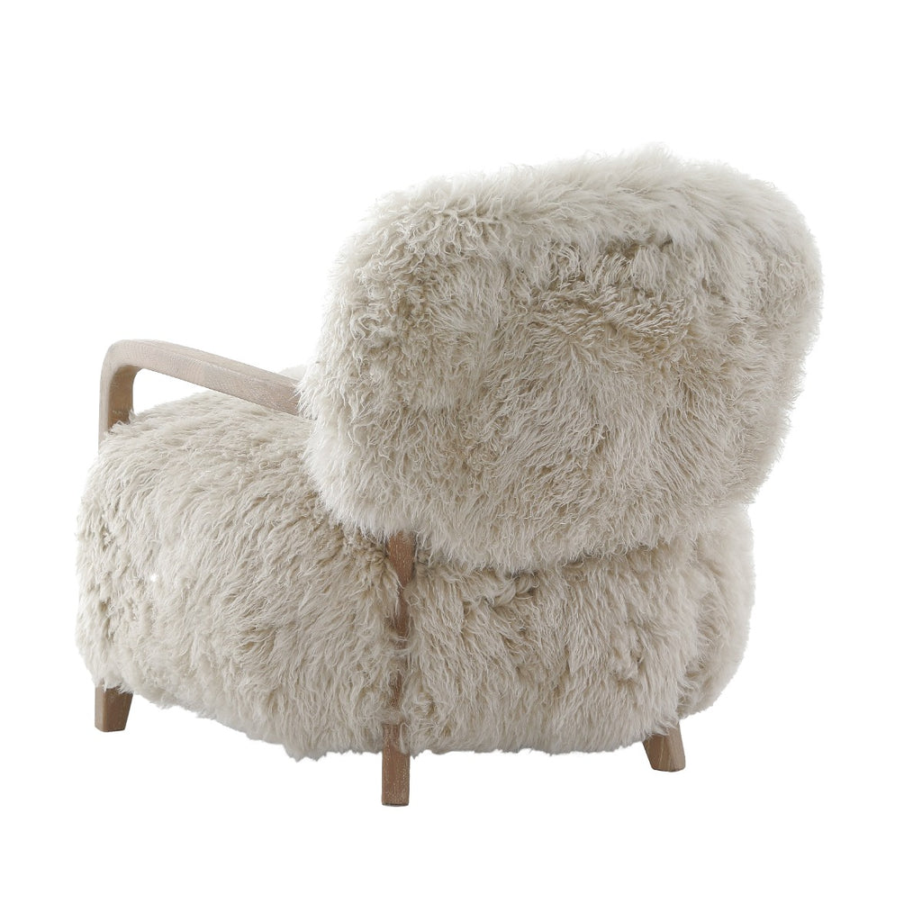 Keiichi Baaarb Real Sheepskin Accent Chair, view 4
