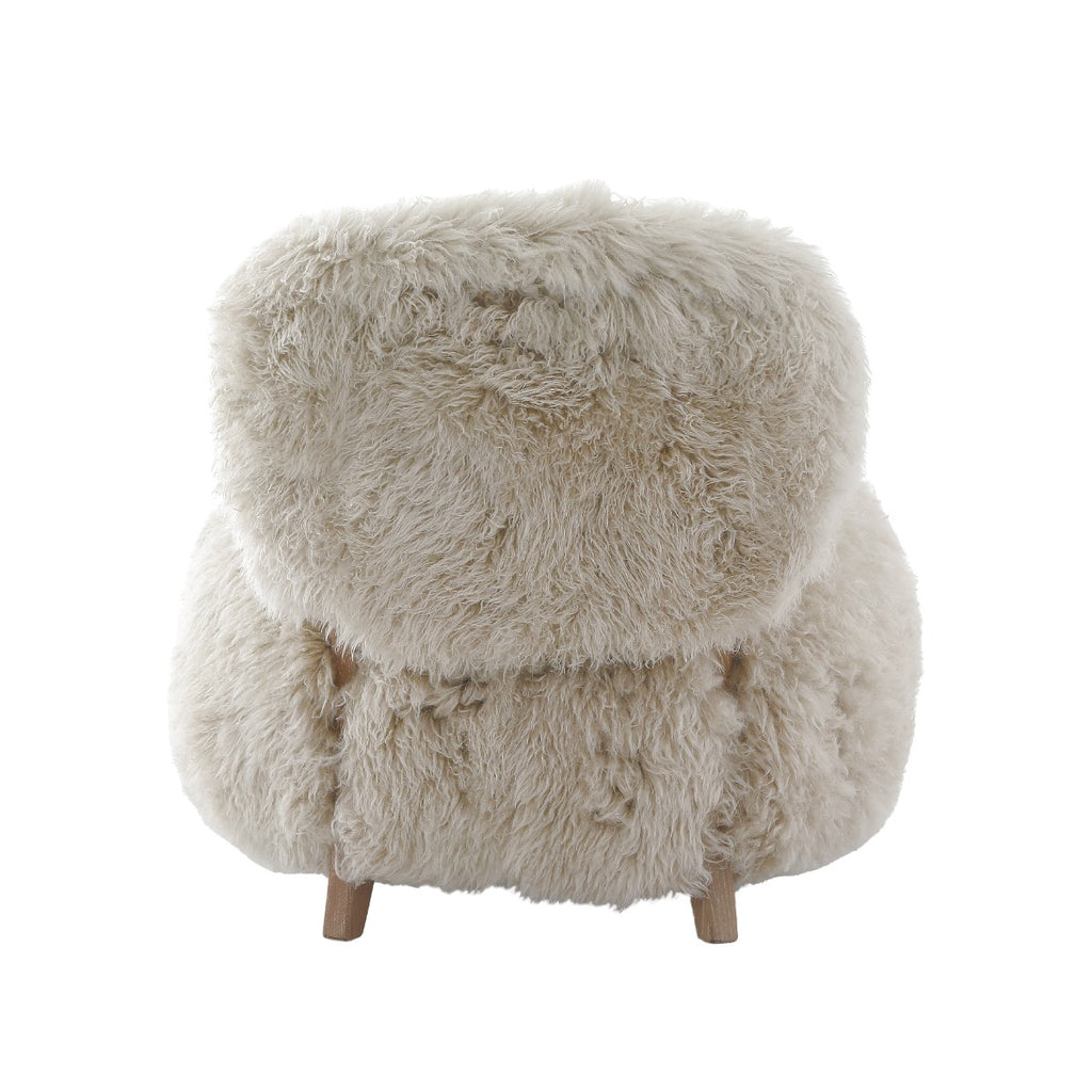 Keiichi Baaarb Real Sheepskin Accent Chair, view 5