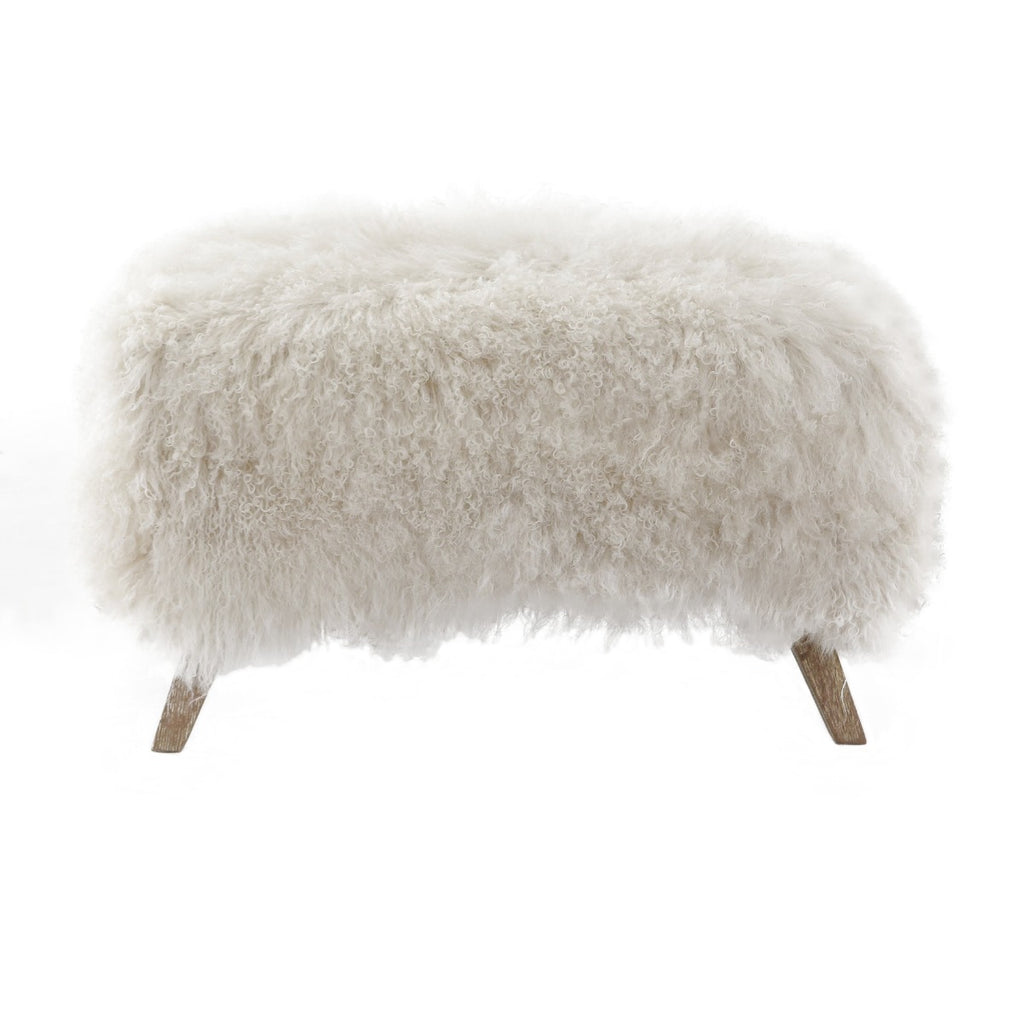 Keiichi Baaarb Ottoman in Real Sheepskin, view 5