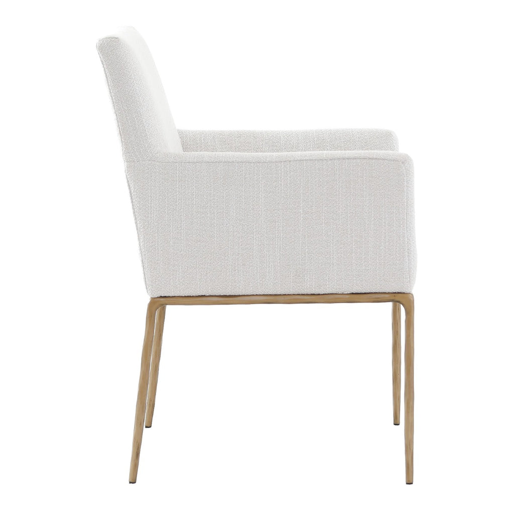 Keiichi Sloane Dining Arm Chair in Aged Brass, view 6
