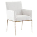 Keiichi Sloane Dining Arm Chair in Aged Brass
