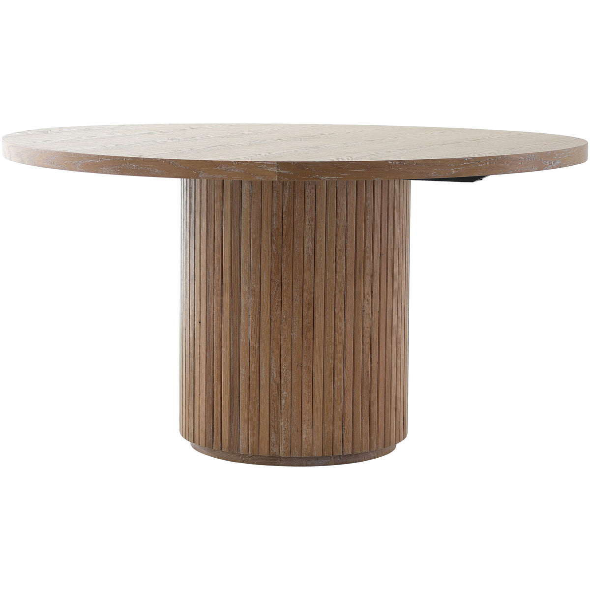 Keiichi Reeded Round Dining Table in Oak - 140cm, view 5