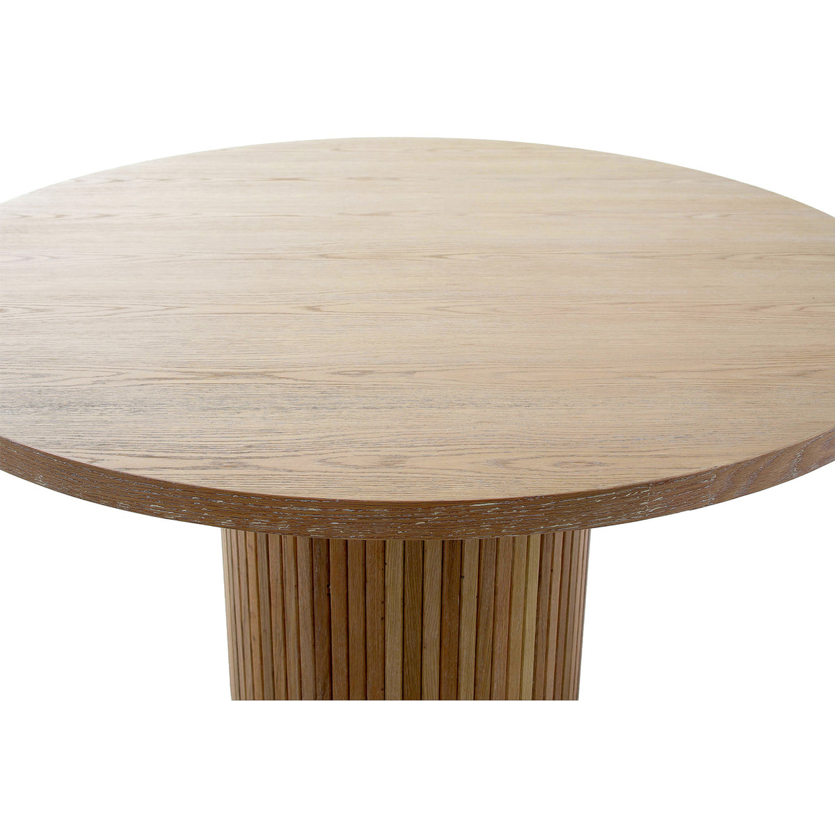 Keiichi Reeded Round Dining Table in Oak - 140cm, view 6
