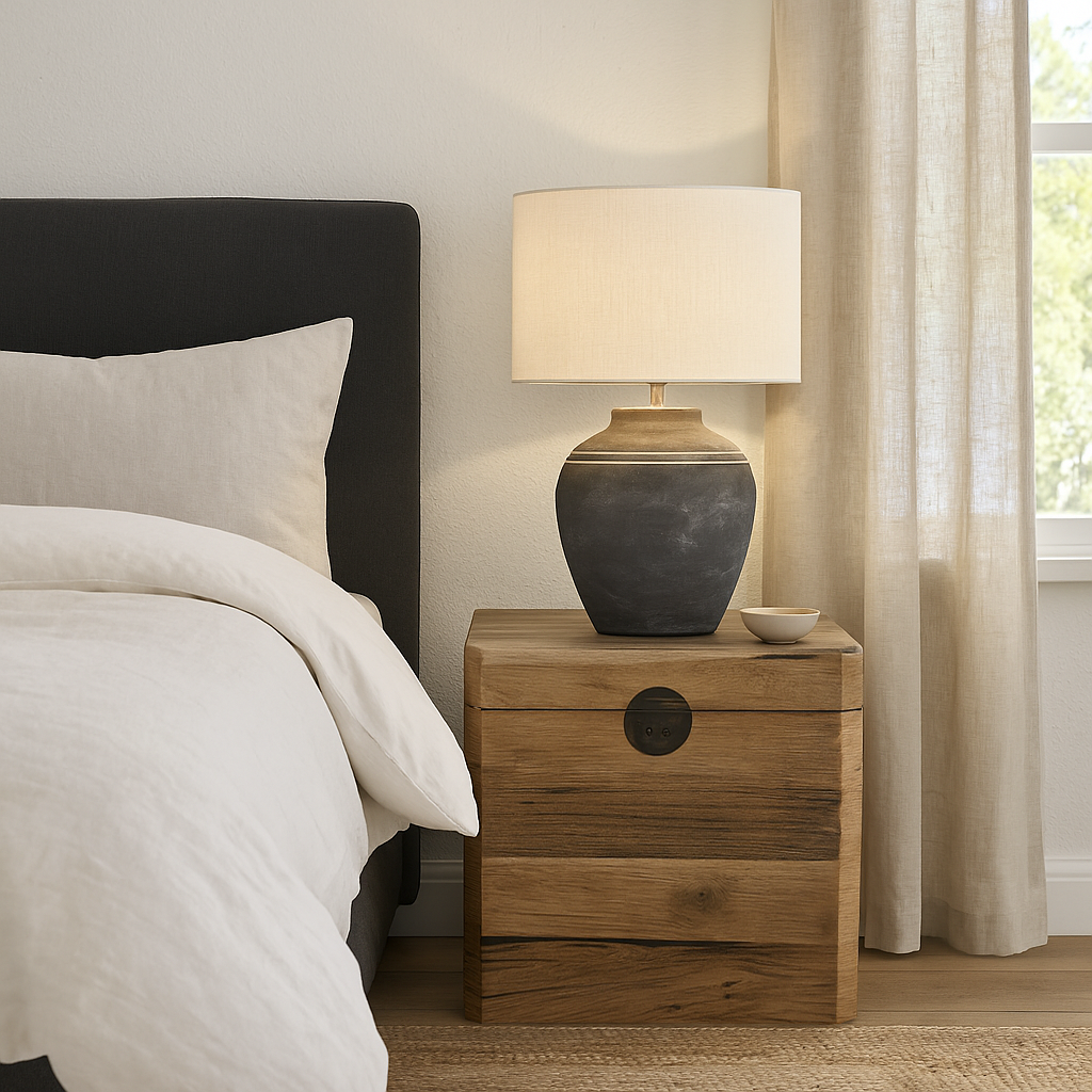 Keiichi Reclaimed Oak Bedside Trunk, view 2