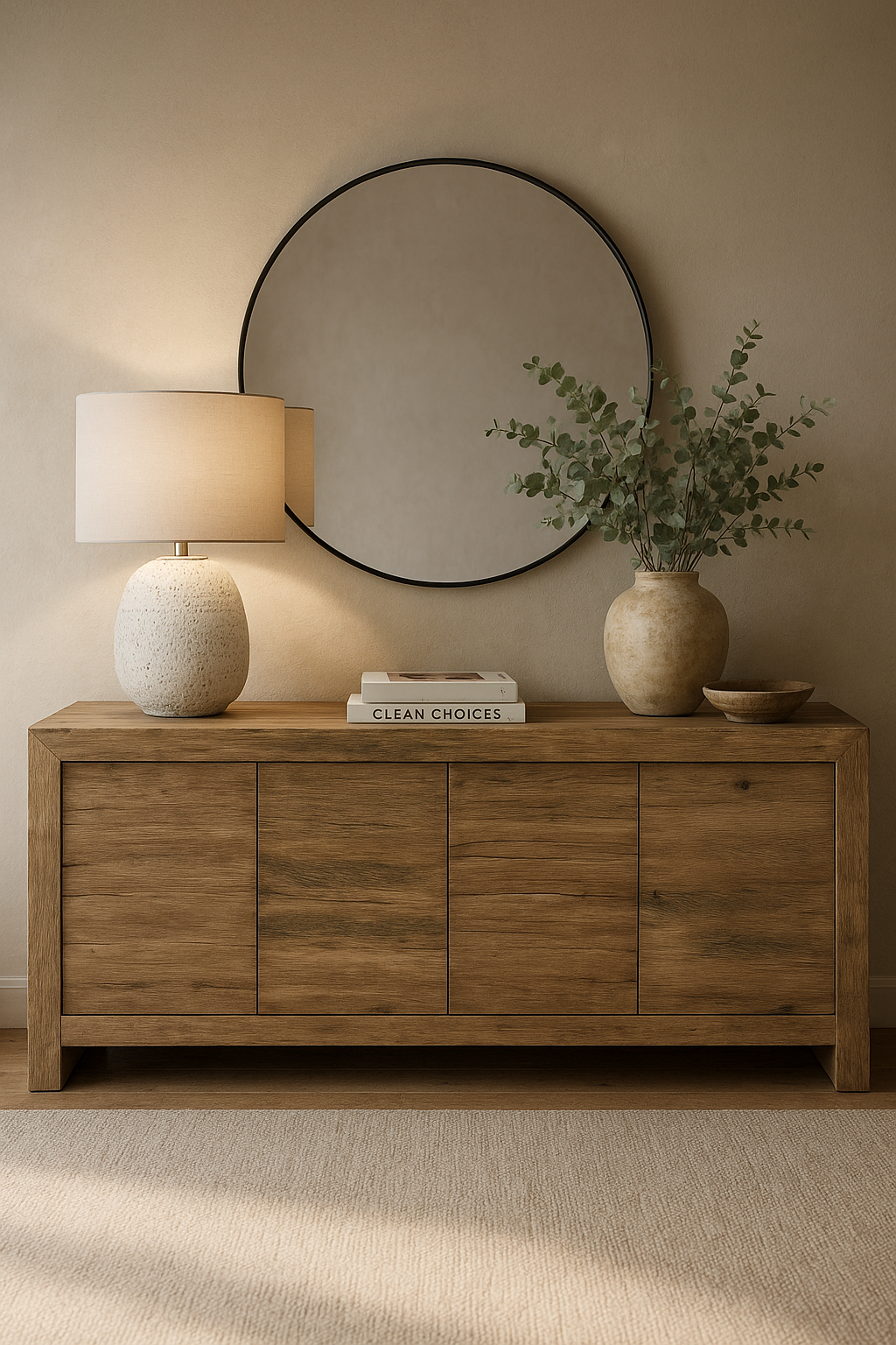 Keiichi Reclaimed Oak 4 Door Sideboard, view 2