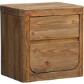 Keiichi Reclaimed Pine 2 Drawer Bedside Table