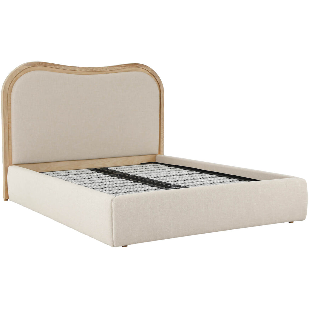 Keiichi Sandford Curved Upholstered Bed – Super King Bed Frame