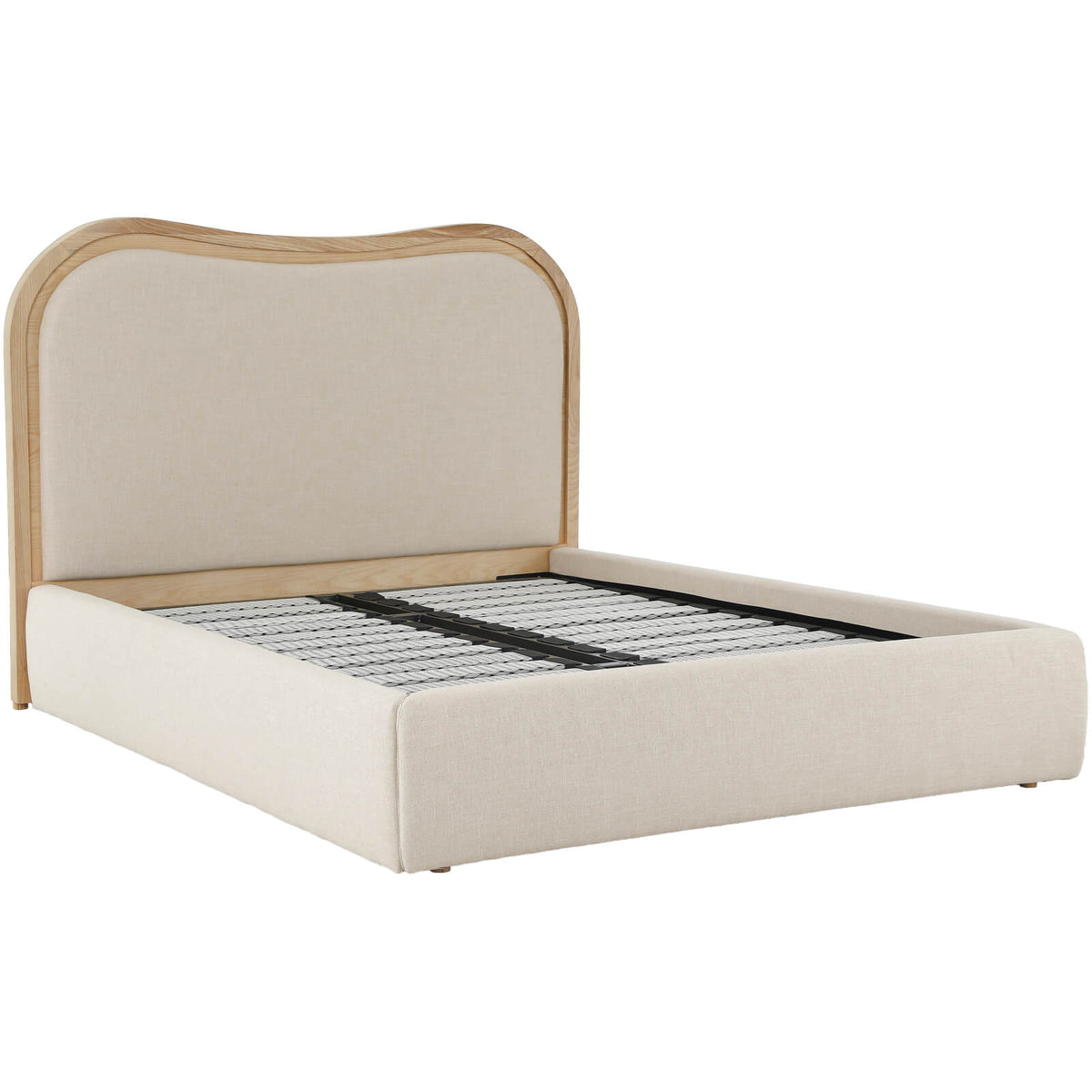 Keiichi Sandford Curved Upholstered Bed – Super King Bed Frame