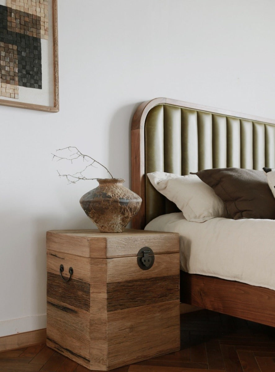 Keiichi Reclaimed Oak Bedside Trunk, view 3