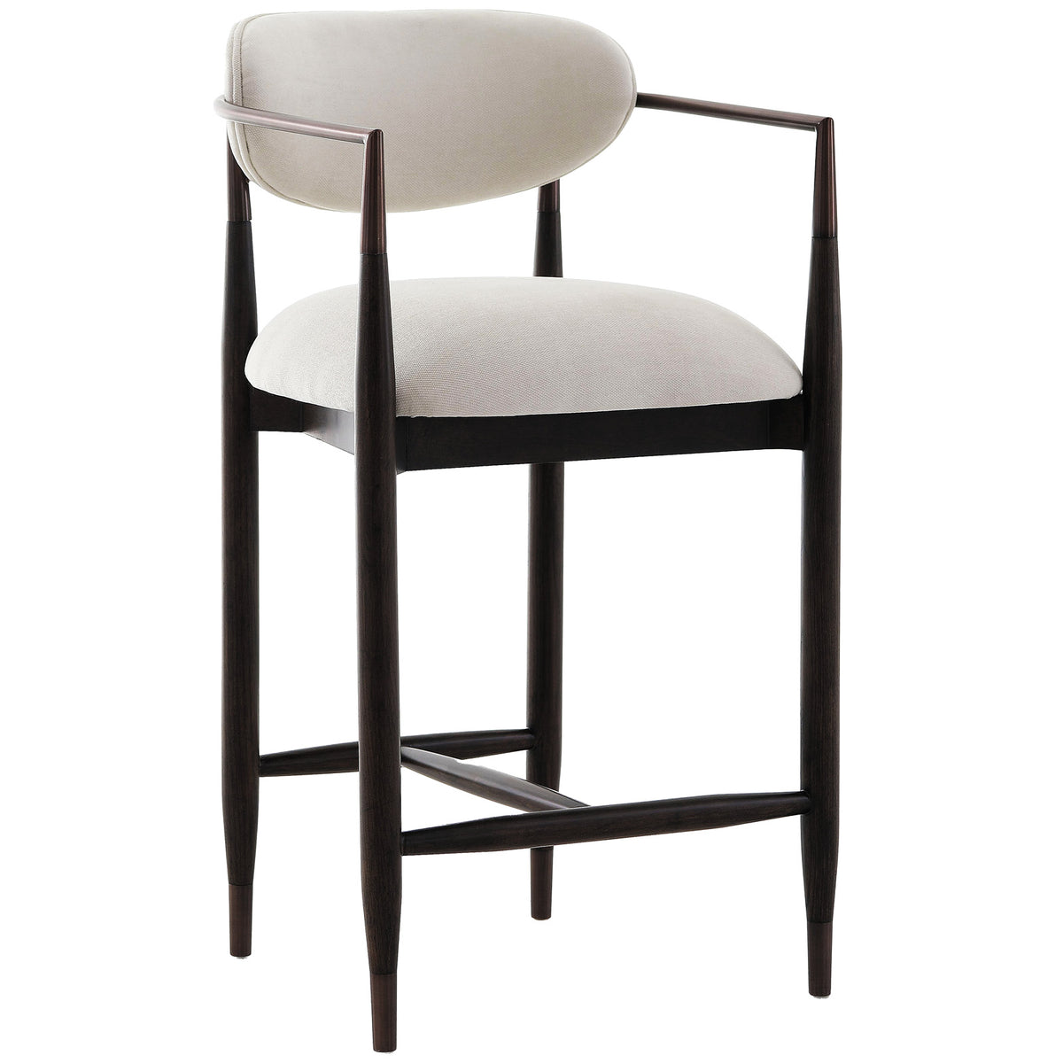 Keiichi Soho Counter Stool in Walnut and Bronze