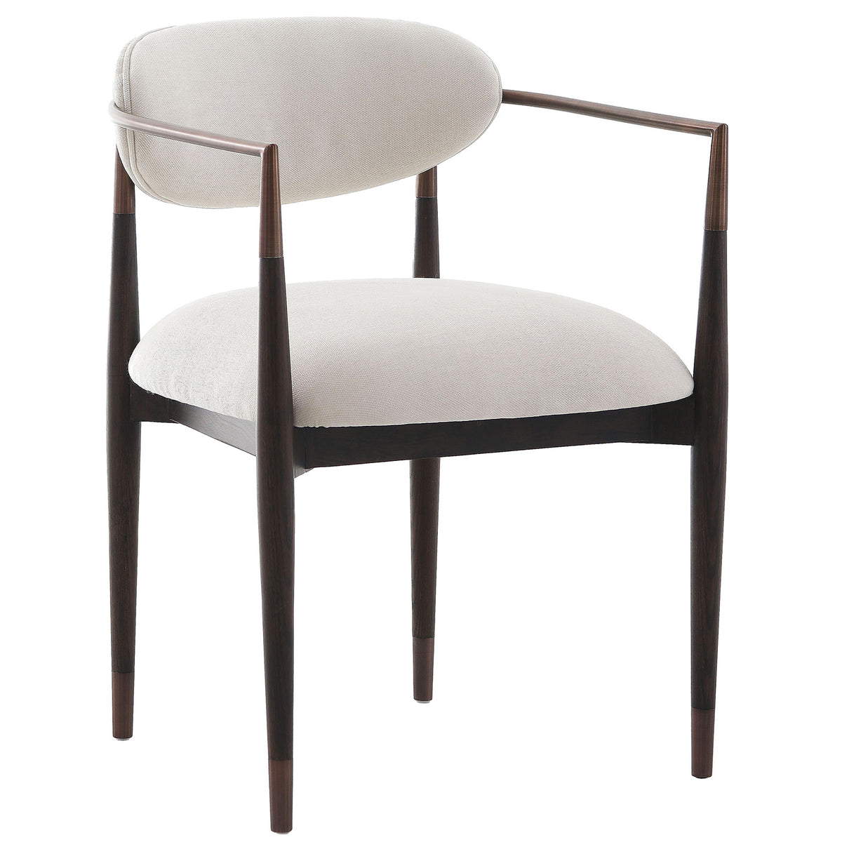 Keiichi Soho Dining Chair in Walnut and Bronze