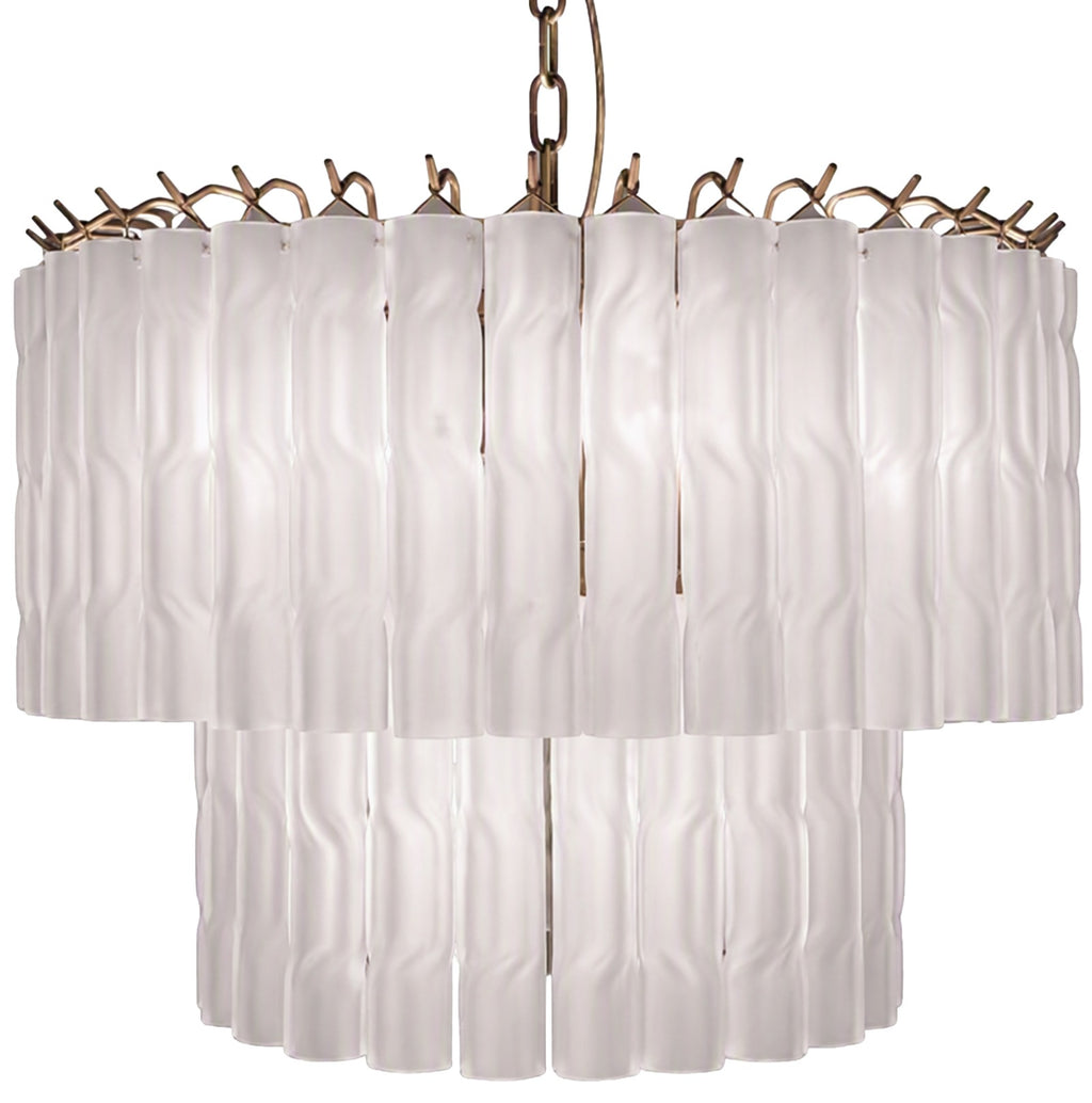 Keiichi Twisted Frost Glass Chandelier, view 5