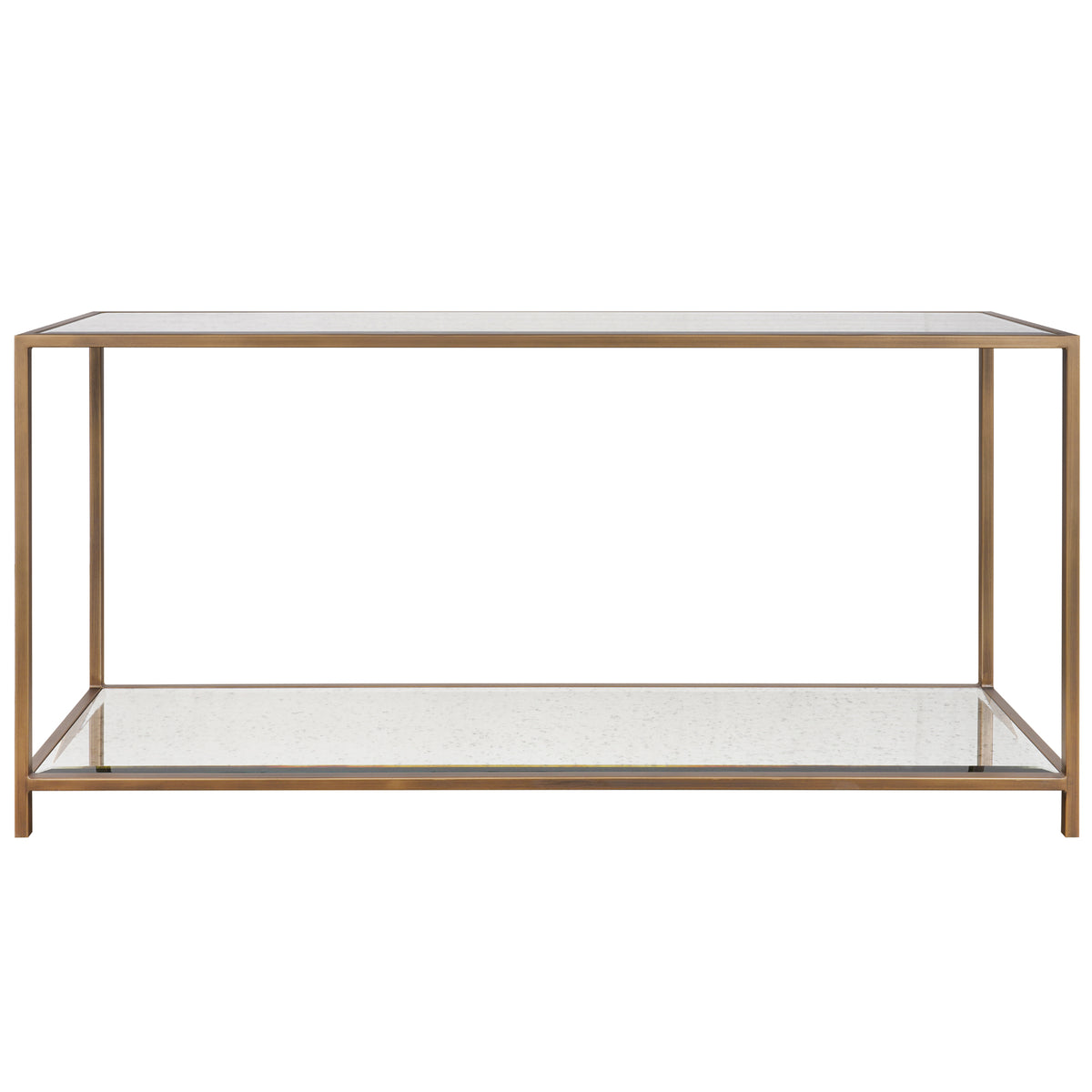 Keiichi Upton Console Table in Antique Brass