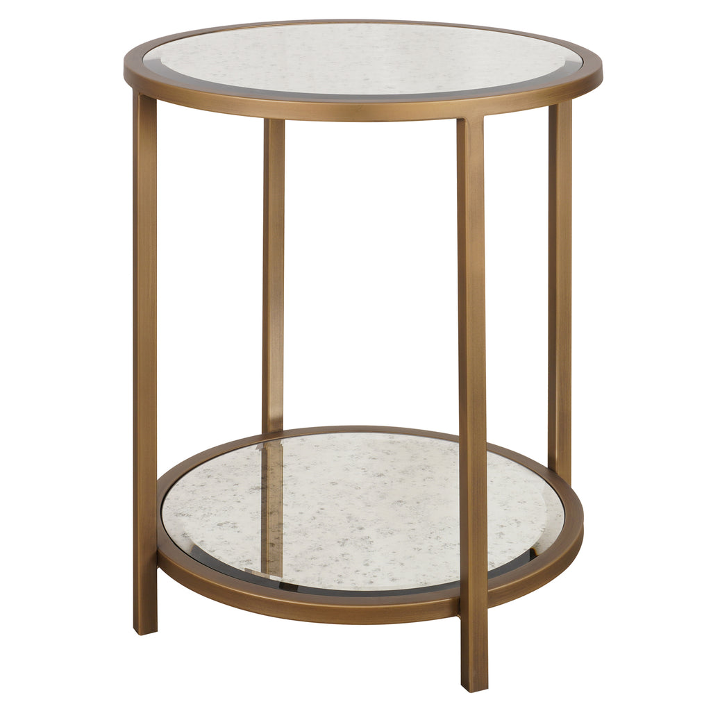Keiichi Upton Round Side Table in Antique Brass, view 5