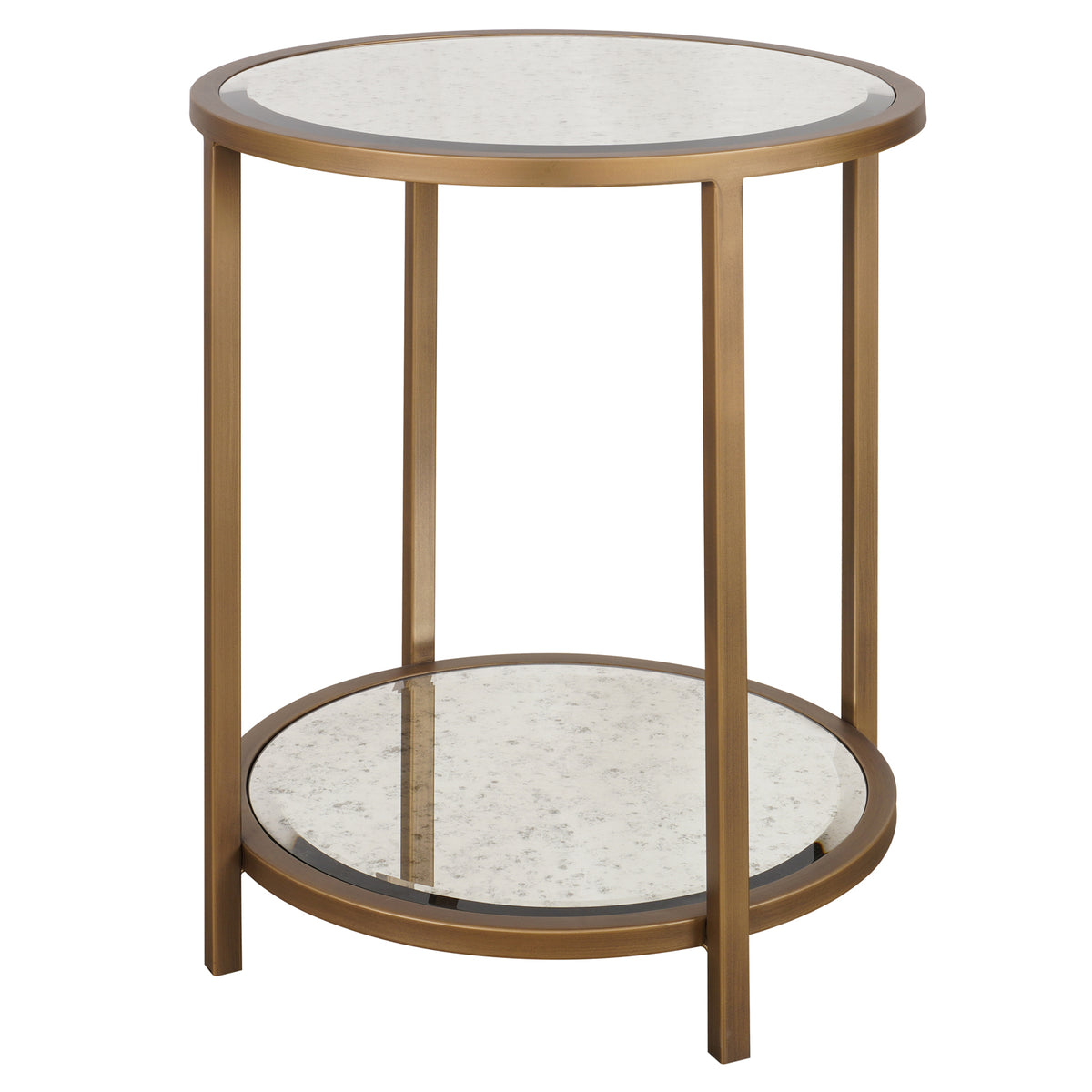 Keiichi Upton Round Side Table in Antique Brass, view 5